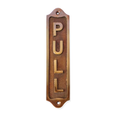 'Push & Pull' Brass Door sign set | 22x5 cm antique finish